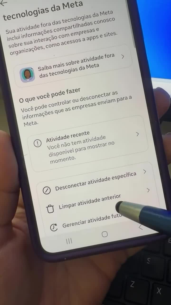09 Atividade fora do Instagram: revise como a Meta usa seus dados
