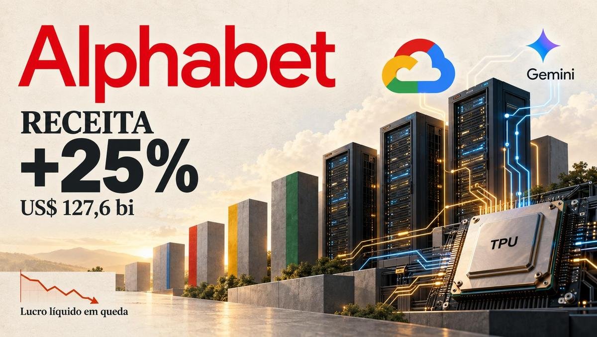 Resultados da Alphabet: receita sobe 25% com avanço da IA