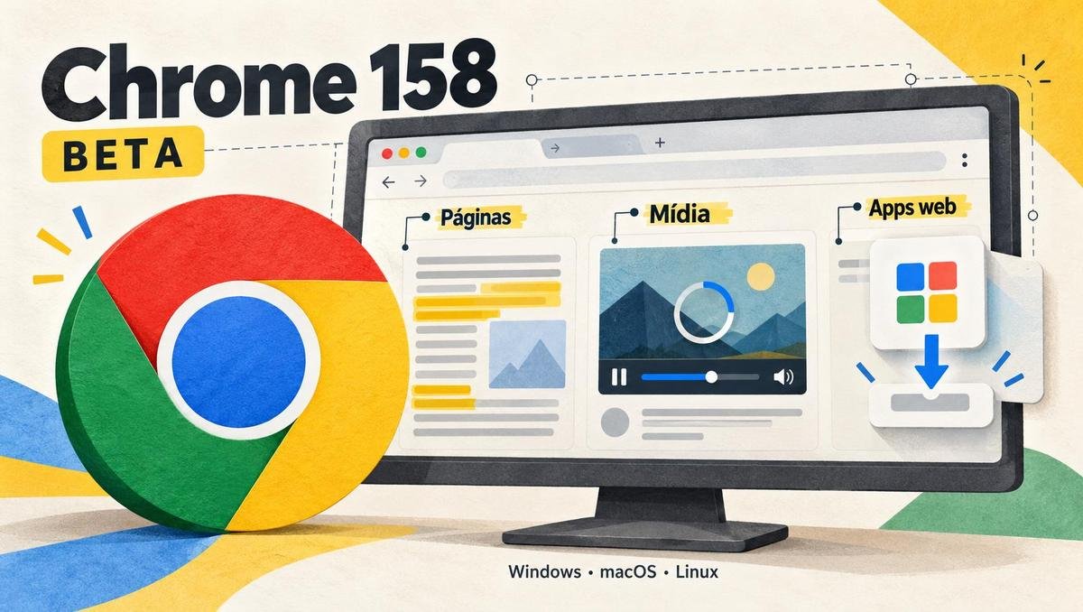 Chrome 158 Beta chega ao desktop com mudanças para a web