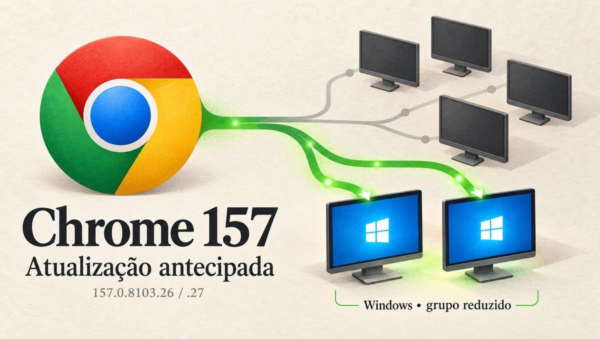 Chrome 157 recebe atualização antecipada para Windows