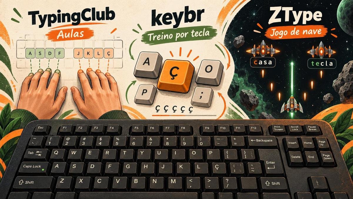 Sites para treinar digitação: 3 opções com aulas e jogos