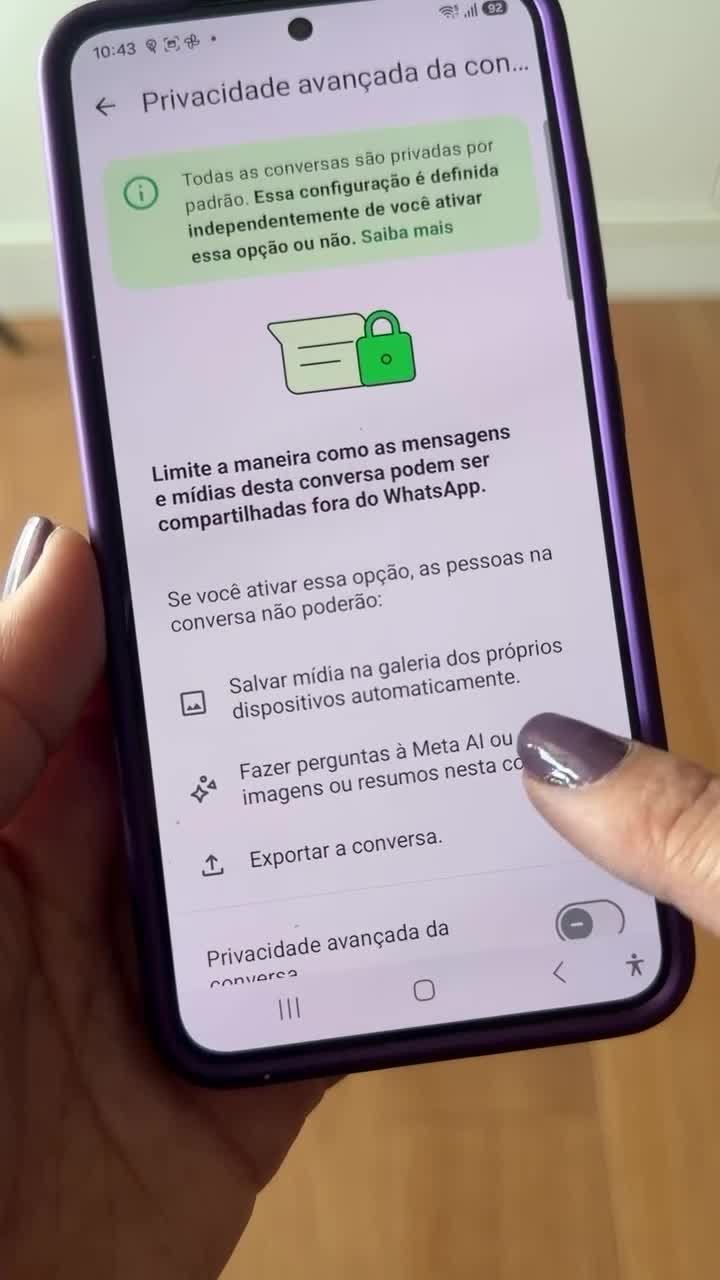 privacidade-avancada-do-whatsapp-passo-1 Privacidade avançada do WhatsApp limita exportação e IA